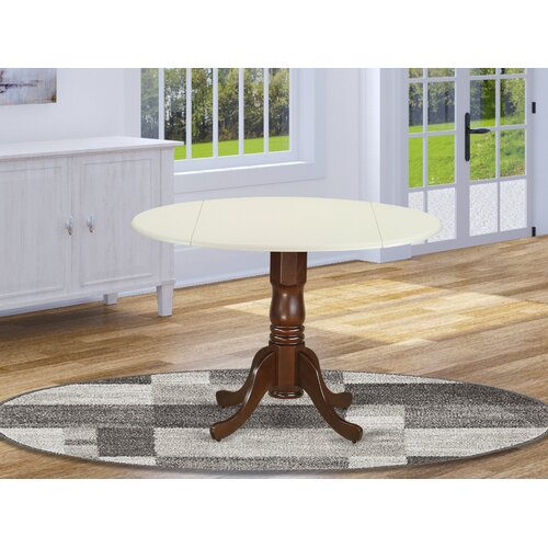 White Maytham Extendable Round Solid Wood Dining Table 